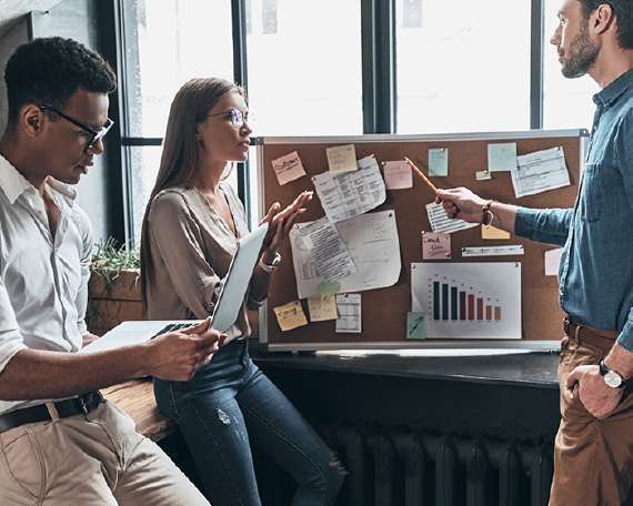 people mentoring in office